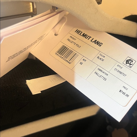 ‼️DAMAGED SALE‼️Helmut lang long sleeve Paillette polo - new with tags - Picture 5 of 6